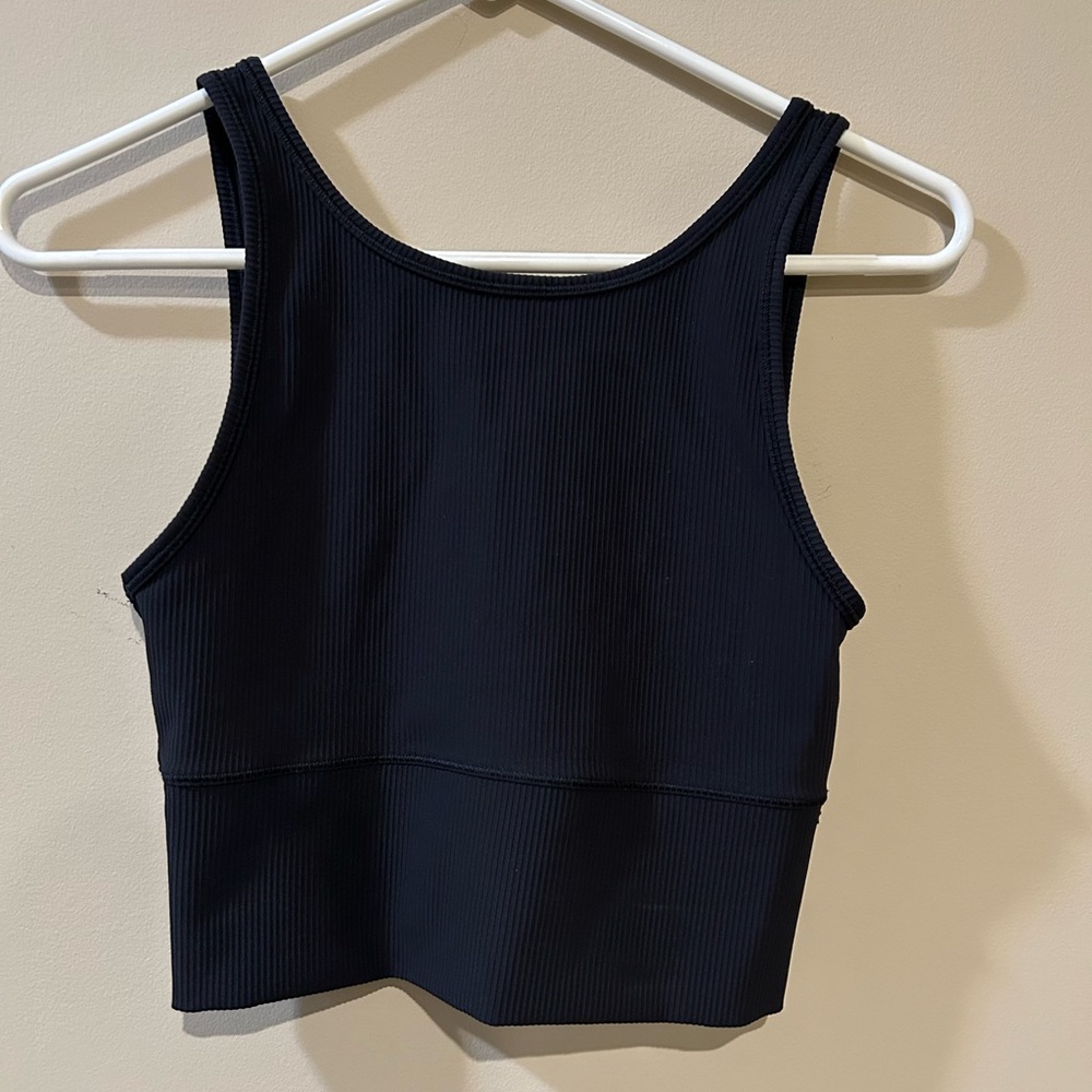 Black Ribbed Tank Top